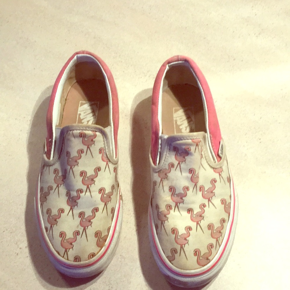 Pink Flamingo Slip-On Vans